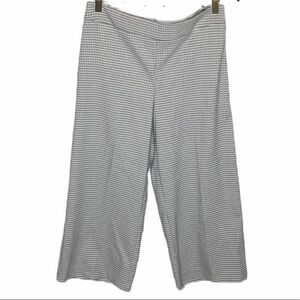 RACHEL ZOE black & white wide leg cropped pants